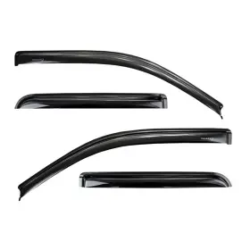 Trailfx 880268025034 Smoke 2pc Outside Channel Side Window Deflector For 1999-2016 Ford Super Duty