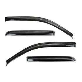 Trailfx 880268049535 4pc Outside Channel Side Window Deflector For 1999-2016 Ford Super Duty Crew Cab