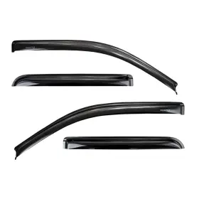 Trailfx 880268049740 4pc Outside Channel Side Window Deflector For 2015-19 Ford F-150/250/350 Ext Cab