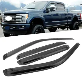 Adv-wd-ffsd99cc Tres&vendu Window Visor Vent Sun Rain Guards For 99-16 Ford F250 F350 Super Duty Crew Cab