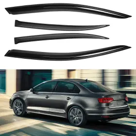 Tres&vendu Mk6 5c6 For Volkswagen Vw Jetta Jdm 2011-2018 Window Visor Rain Guards Deflector