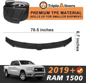 68566270aa Triple A Liners Dodge Ram 1500 Hood Bug 2019 Deflector Guard Sheild Black -new