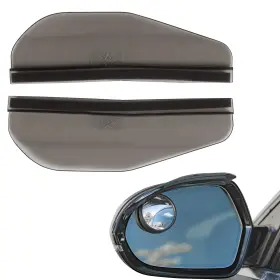 True Line Automotive 39582954-v 2 Pcs Side Mirror Rain Guard - Carbon Fiber Rear Black