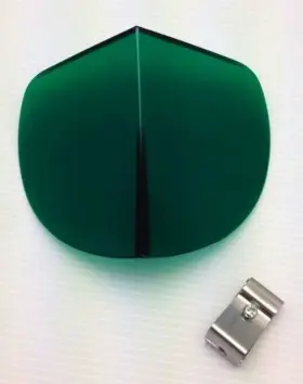 C5018g United Pacific Vintage Style Green Hood Bi-flector Windshield Reflector