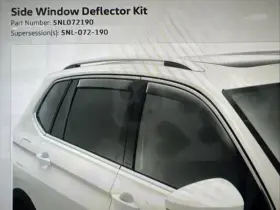 5nl072190 Volkswagen Side Window Deflectors Tiguan 2018-2022 Smoke 2 Pc Front