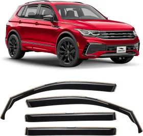 Ag0221 Volkswagen Side Window Deflectors Rain Guards For 2018-2025 Vw Tiguan