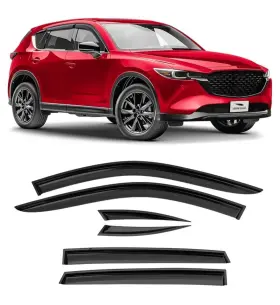 100481 Voron 2017-2023 Mazda Cx-5 Side Window Deflectors/rain Guards Adhesive Black