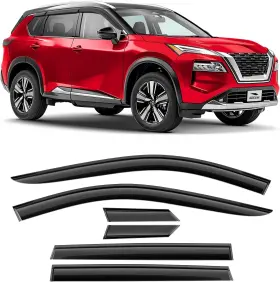 Voron Glass 100444 Tape-on Extra Rain Guards For Nissan Rogue 21-26 Window Deflectors