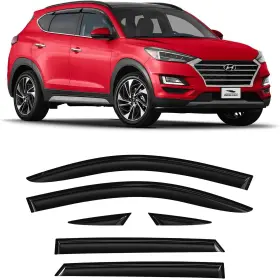 100487 Voron Glass Tape-on Extra Durable Rain Guards For Hyundai Tucson 2016-2020 100487 Voron Glass Tape-on Extra Durable Rain Guards For Hyundai Tucson 2016-2020