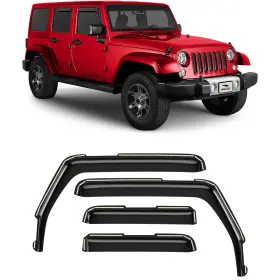 220246 Voron Glass In-channel Extra Durable Rain Guards #n/a For Wrangler Jk 07-18