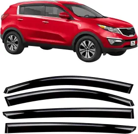 Voron Glass 810059519442 Tape-on Extra Durable Rain Guards For Kia Sportage 2011-2016