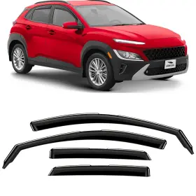 Gw0914 Voron Glass Rain Guards For Hyundai Kona 2018-2023 In-channel Visors 4pc