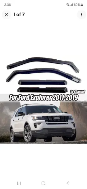 Hy009248 Voron Glass For Ford Explorer 2011-2019 Weather Shield Window Visor Rain Guard In-channel