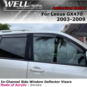 3-351lx002 Wellvisors For Lexus Gx470 2003-2009 Window Visors In-channel Wind Deflectors