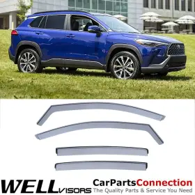 3-351ty027 Wellvisors In-channel Window Visors 4pcs For Toyota Corolla Cross 2022-2026