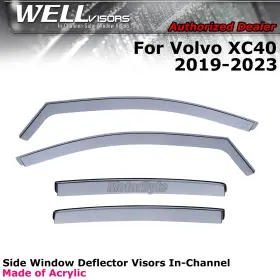 Wellvisors 3-351vo002 For 2019-2024 Volvo Xc40 Window Visors In-channel Deflectors 4pcs