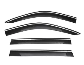3-847ch041 Wellvisors For Escalade Esv Yukon Xl 2021-2025 Window Visors Chrome Trim Guards