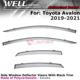 3-847ty062 Wellvisors For 2019-2022 Toyota Avalon Window Visors Deflector Black Trim Guards