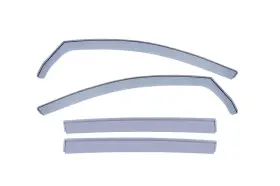 3-847vo002 Wellvisors Front And Rear Tape-on Window Deflectors With Chrome Trim For Volvo