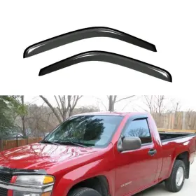 Wx-92457 Wensdy 2pcs Outside-mount Side Window Visor Wind Vent Deflector Dark Smok
