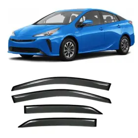 Wx-94638 Wensdy 4pcs Outside-mount Side Window Visor Wind Vent Deflector Dark Smok