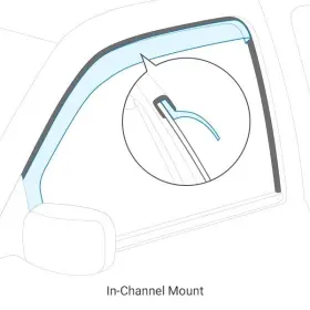 72-88936 Westin In-channel Matte Black Front And Rear Window Deflectors
