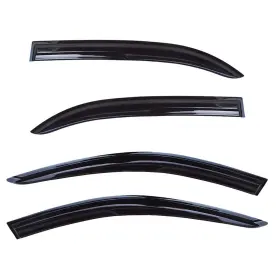 Wflnhb 941110151913 Outside 4 Pieces Black Window Visors Shade Sun Rain Wind Guards Cover Acrylic