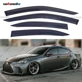Wheelx 2014-2020 4 For 14-20 Lexus Is250 Is300 Is350 Mug Style 3d Wavy Window Visor Rain Guard 4pcs Wheelx 2014-2020 4 For 14-20 Lexus Is250 Is300 Is350 Mug Style 3d Wavy Window Visor Rain Guard 4pcs