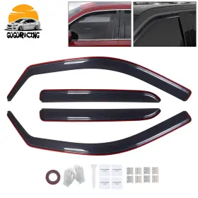 264lkt Wutong In-channel Window Visors Rain Guards For Dodge Ram 2500 3500 2019-2025 Crew Cab