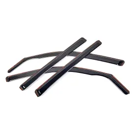 Hy009149 Xyberautoparts In-channel For 20-25 Ford Explorer Smoke Rain Guards Window Visors Glossy Black