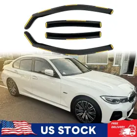 Hy009176 Xyberautoparts In-channel For Bmw 3 Series G20 2019-2024 Wind Deflector Window Visor Rain Guard