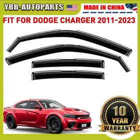 200907 Ybb-autoparts Rain Guards Vent Visors Shade For 2011-2023 Dodge Charger Shatterproof
