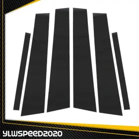 V-02pma11c5acb Ylwspeed20 Fit For 6pc Carbon Fiber Pillar Posts 2006-2011 Bmw 3-series E90 Door Trim Cover