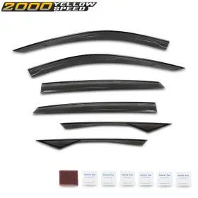 Ylwspeed2000 Ylw745559 Fit For 2018-2022 Honda Accord Window Visor Vent Rain Guards Deflectors 6 Pieces