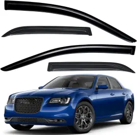 Yoshikaze Led 300c Black Acrylic Window Vent Visor Sun Rain Deflector Guard Fits 11-23 300