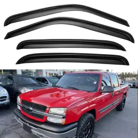 Y002ccg Yqautec Window Visors Rain Guards For 2001-2007 Chevy Silverado/gmc Sierra Wi Y002ccg Yqautec Window Visors Rain Guards For 2001-2007 Chevy Silverado/gmc Sierra Wi