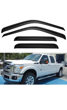 Y047ff25 Yqautec Window Visors For 1999-2016 F250-f550