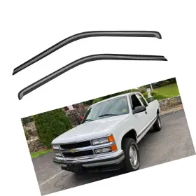 Y289ts Yqautec Window Visors Rain Guards For 1988-1999 Chevy/gmc C/k 1500/2500/3500 Standard