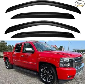 Yd-005 Yqautec Auto Ventshades For 2007-2013 Chevy Silverado/gmc Sierra 1500/avalanche Crew Cab