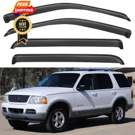 Yd-037 Yqautec Window Visors Rain Guards Shield For 2002-2010 Ford Explorer Smoked