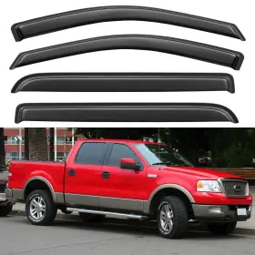 Yd-040 Yqautec Window Rain Guards Shield For 2004 2005 2006 2007 2008 Ford F150 Supercrew W