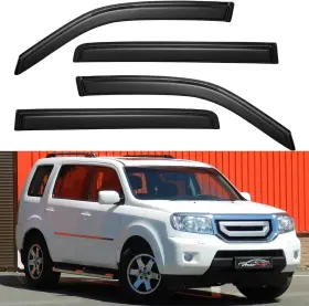 Yd-125-p Yqautec Window Visors Rain Guards Shield For 2009 2010 2011 2012 2013 2014 2015 Honda
