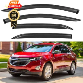 Yd-259-g Yqautec Window Visors Rain Guards Shield For 2018-2024 Chevy Equinox Smoked