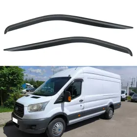 Yd-261-g Yqautec Window Visors Rain Guards Shield 2014-2025 Ford Transit Dark Smoke Tinted