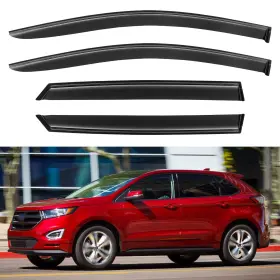 Yd-263-g Yqautec Window Visors Rain Guards Shield For 2015-2025 Ford Edge Smoked