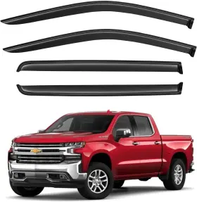 Yd-269 Yqautec Window Visors Rain Guards For Chevy Silverado/gmc Sierra 1500 Crew Cab 2019-2024 Yd-269 Yqautec Window Visors Rain Guards For Chevy Silverado/gmc Sierra 1500 Crew Cab 2019-2024