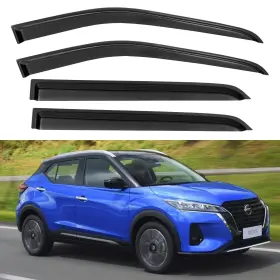 Yd-272-p Yqautec Window Visors Rain Guards Shield For 2018-2024 Nissan Kicks Tape-on W