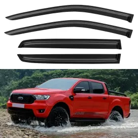 Yd-278-p Yqautec Window Visors Rain Guards For 2019 2020 2021 2022 2023 Ford Ranger Supercrew