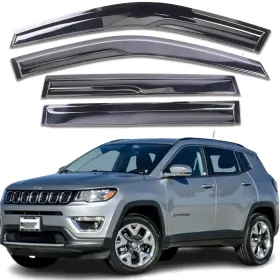 Yd-300 Yqautec Window Visors Rain Guards For 2017-2025 Jeep Compass Out-channel Vent Wi