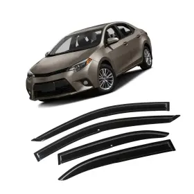 Qmp-g01h0606 Zdkk 4pcs Window Visors Deflectors Vent Guards Sun Wind Rain Shield Fits For 2003-